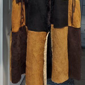 Shearling long coat made in England